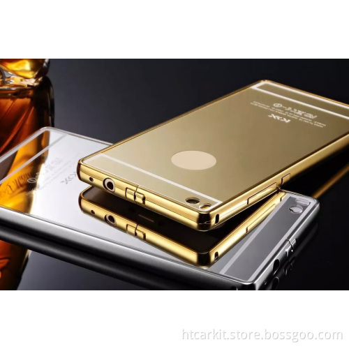 2016 high quality Mirror cover aluminum metal bumper case for huawei ascend p8 lite p8